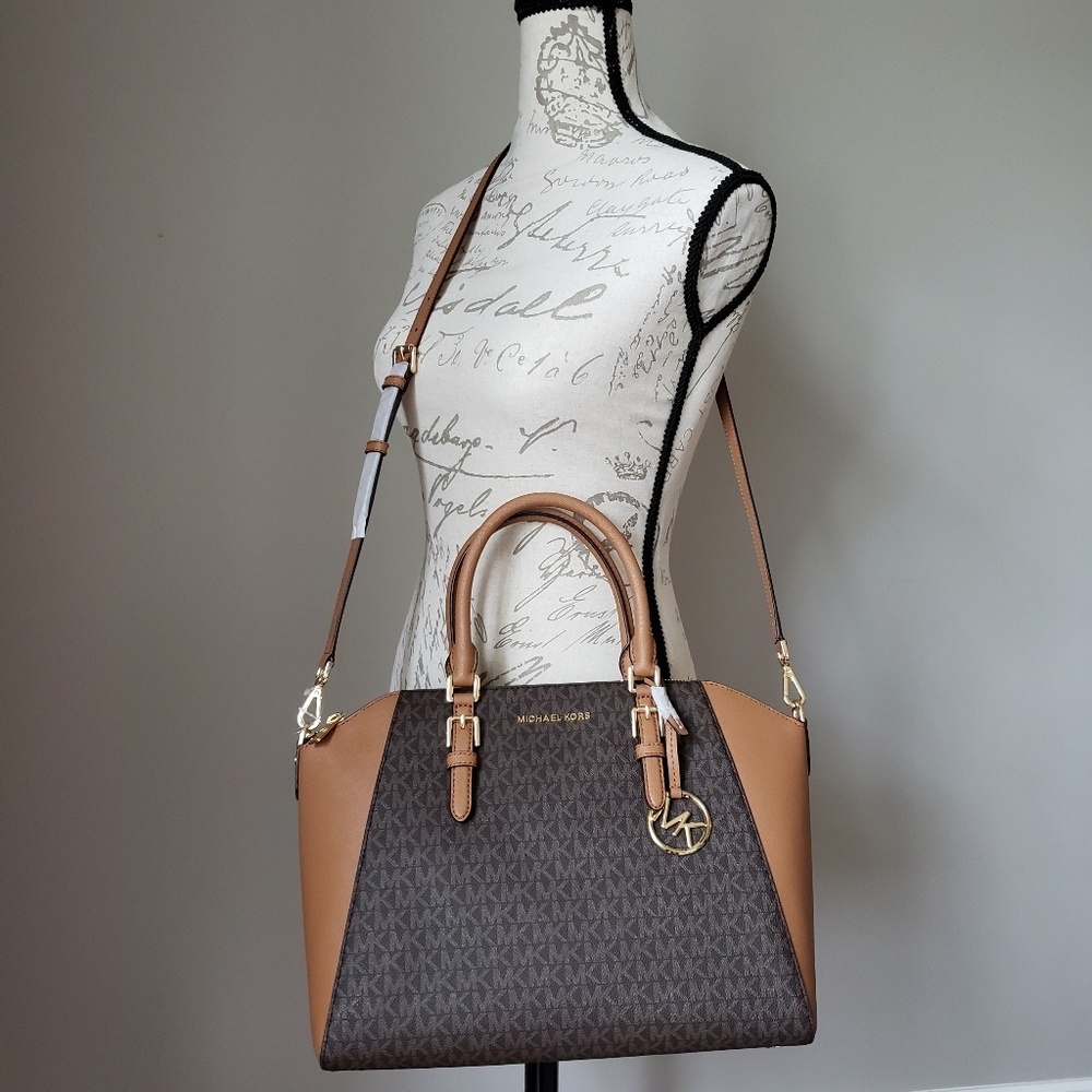 SOLD Michael Kors Ciara Bag + Wallet + Pom brown - Picture 2 of 8